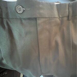 ZEQNORELLI COLLEZIONE FINE ITALIAN DRESS SLACKS. DARK BROWN  SIZE 38 x 31 CUFFED